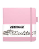 Sketchmarker Блокнот для зарисовок 140 г/кв. м, 80 л, 12*12 см, твердая обложка, розовый