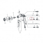 Штифт воздушного клапана (№6) для краскопультов Iwata Kiwami4/Wider4/1/2