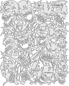 ТрафаретArtool RET OF SKULLMASTR LUCKY 13 (FH SK19 SP)