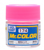 Mr. Hobby Краска 10 мл C174 FLUORESCENT PINK