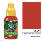 Краска акриловая Jim Scale 05.066, цвет Красный (Red) экстра плотный, 18 мл
