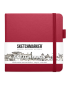 Sketchmarker Блокнот для зарисовок 140 г/кв. м, 80 л, 12*12 см, твердая обложка, фуксия