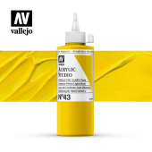 Краска Vallejo Acrylic Studio #43 Cadmium Yellow Light (Кадмий желтый светлый), 200 мл