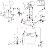 Iwata 04015470 Адаптер выхода жидкости красконагнетательного бака серии PET