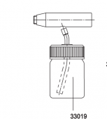 SATA 33019 Стеклянный бачок 15 мл со шлангом для Satagraph 2