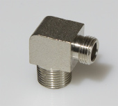 JAS 8106 Переходник штуцер 1/8' - штуцер M12x1, Г-образный, (головка компрессора 1203 - трубка на ресивер)