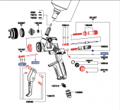 SATA 201467 Набор пружин (3 шт.) иглы подачи материала и регулятора воздуха для minijet 4400 B, 3000 B
