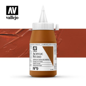 Краска Vallejo Acrylic Studio #9 Orange Iron Oxide (Оранжевый оксид железа), 1 л