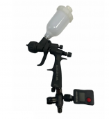 Миникраскопульт Walcom Ego Carbonio HVLP, верхний бачок 75 и 180 мл