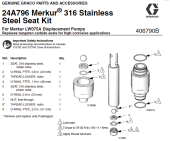 Graco 24A796 Ремкомплект клапанов насоса Merkur LV075A