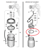 Graco M70424 Прокладка стакана сифона Edge II