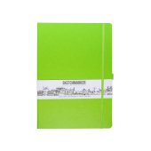 Sketchmarker Блокнот для зарисовок, 21*29,7 cм, 80 л, 140 г/м2, твердая обложка Зеленый луг