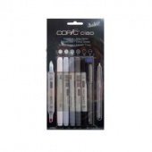 Набор маркеров Copic Ciao Grey Tones (5 шт. + мультилинер 0,3 мм, в блистере)