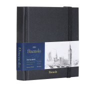 Finenolo Блокнот для зарисовок 12*12 см, 160 г/кв. м, 40 л, твердая обложка, цвет черный