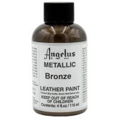 Краска для кожи и ткани Angelus Leather Metallic Paint 732-04-142 Bronze, 118 мл