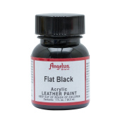 Краска для кожи и ткани Angelus Leather Acrylic Paint 101 Flat black, 29,5 мл