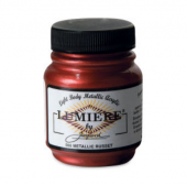 Нерастекающаяся металлическая краска по тканям Jacquard Lumiere красно-коричневая 67 мл