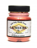 Нерастекающаяся металлическая краска по тканям Jacquard Lumiere медь 67 мл