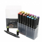Набор спиртовых двусторонних Sketch маркеров Fat&Skinny SET2, 24 шт.
