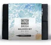 Набор маркеров Sketchmarker Brush Maldives Set (36 шт. + сумка-органайзер)
