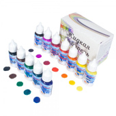 Набор жидкой акварели "Сибирская палитра", черная, 20 мл, 12 цв.