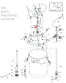 Iwata 04017470 Гайка шестигранная красконагнетательного бака PET 10MN / 30MN / 50MN