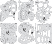 Набор из 6 трафаретов Artool BLASTED FX TEMPLATE SET (FH BLTFX 7)