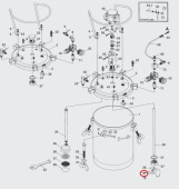 Iwata 04019040 Болт красконагнетательного бака PET 10MN / 30MN / 50MN