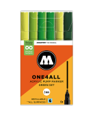 Набор маркеров Molotow ONE4ALL 127HS Green Set (2 мм / 6 шт.)