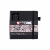 Sakura Скетчбук 12 x 12 см, 140 г/м2, 80 листов, твердая обложка, кремово-белые листы