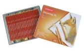 Derwent Набор цветных карандашей Drawing 24 шт. в металлическом пенале