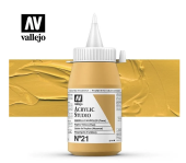 Краска Vallejo Acrylic Studio #21 Naples Yellow (Неаполитанская желтая), 1 л