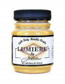 Нерастекающаяся металлическая краска по тканям Jacquard Lumiere золото 67 мл
