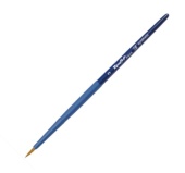Кисть Roubloff серии Aqua blue round №3, коричневая синтетика, круглая, короткая ручка