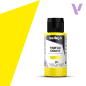 Краска Vallejo 40509 для ткани, цвет флуоресцентный желтый (Fluo Yellow), 60 мл