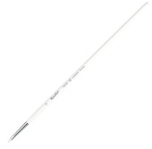 Кисть Roubloff серии 1B22W №4, белая синтетика, плоская, длинная ручка