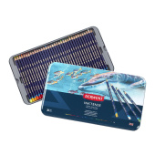 Derwent Набор акварельных карандашей Inktense 36 шт. в металлическом пенале