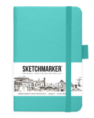 Sketchmarker Блокнот для зарисовок 140 г/кв. м, 80 л, 9*14 см, твердая обложка, бирюзовый