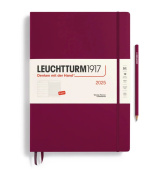 Leuchtturm1917 Ежедневник, A4+, 2025 г., без расписания, 72 л, твердая обложка, цвет портвейн + блокнот