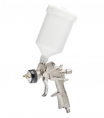 Краскопульт Ani AH1501141A 160 HVLP с верхним пластиковым бачком 0,6 л, никелевый корпус