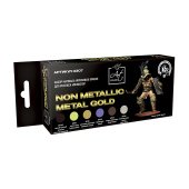 Набор красок Pacific88 Art color “Non Metallic Gold”, 6 цв.
