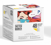 Набор маркеров Sketchmarker Pop Art style (48 шт. 'Поп Арт' + пластиковый кейс)