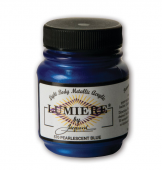 Нерастекающаяся металлическая краска по тканям Jacquard Lumiere жемчужно-голубая 67 мл