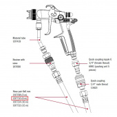SATA 187716 Набор шлангов (2 шт.) 6 x 6 мм, длиной 6 м, для Vario Top Spray насоса