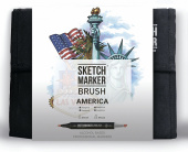 Набор маркеров Sketchmarker Brush America (36 шт. + сумка-органайзер)