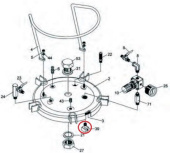 Iwata 94016310 Направляющая потока воздуха красконагнетательного бака серии PET