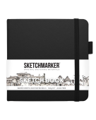 Sketchmarker Блокнот для зарисовок 140 г/кв. м, 80 л, 12*12 см, твердая обложка, черный
