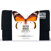 Набор маркеров Sketchmarker 24 Basic 6 SET (24 шт. + сумка органайзер)