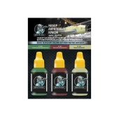 Набор красок Jim Scale 02.349 Базовые оттенки вспомогательных цветов истребителей, 3 шт.