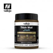 Vallejo 26807 European Mud (Текстурный эффект европейская грязь), 200 мл